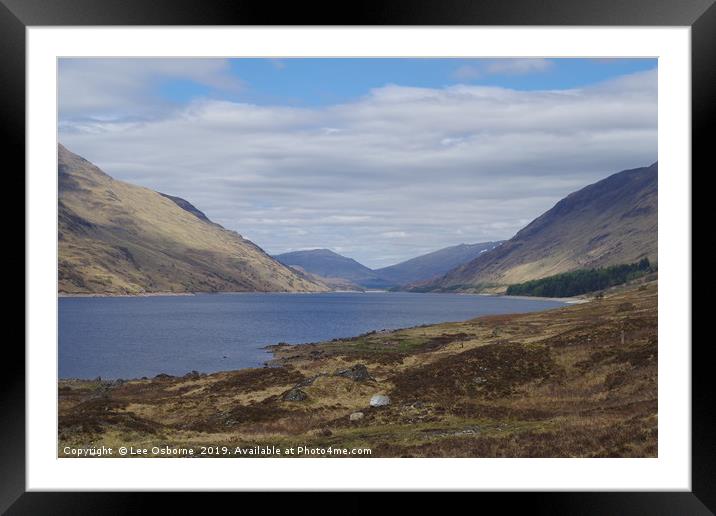 Loch Treig, Highlands Framed Mounted Print by Lee Osborne
