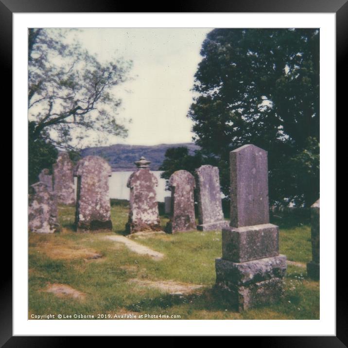 Craignish Gravestones Framed Mounted Print by Lee Osborne