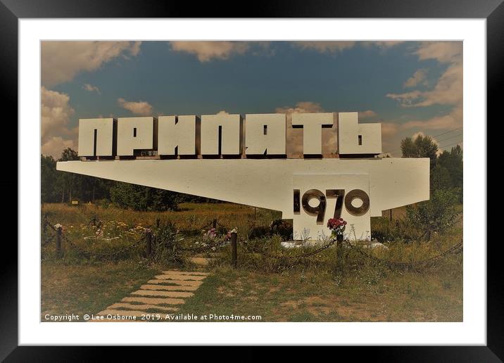 Welcome to Pripyat Framed Mounted Print by Lee Osborne
