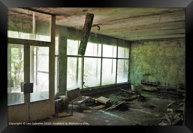 Pripyat Hospital Reception Area Framed Print by Lee Osborne