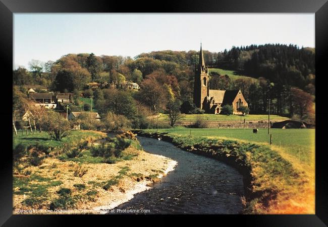 Parish Church and River, Stow, Scottish Borders Framed Print by Lee Osborne