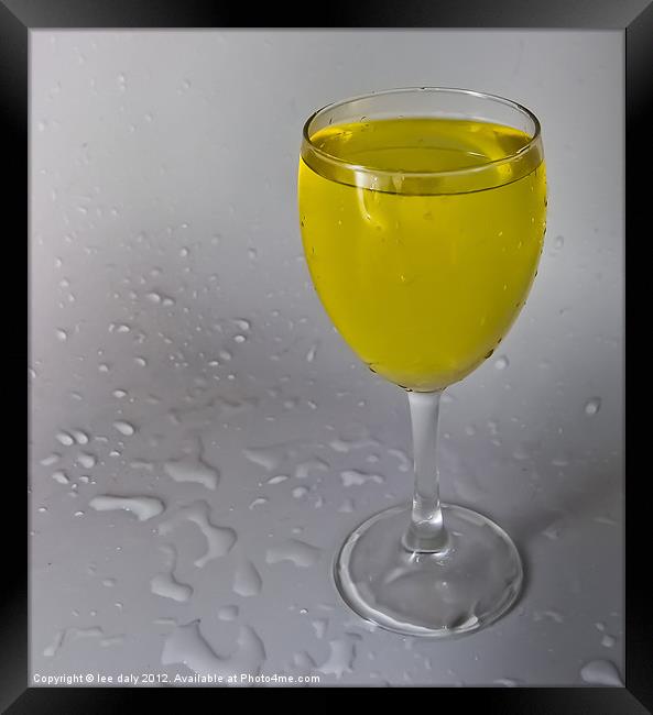 Glass of wine. Framed Print by Lee Daly