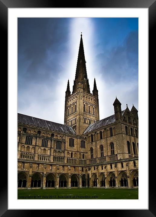 Norwich City Cathedral Framed Mounted Print by Lee Daly