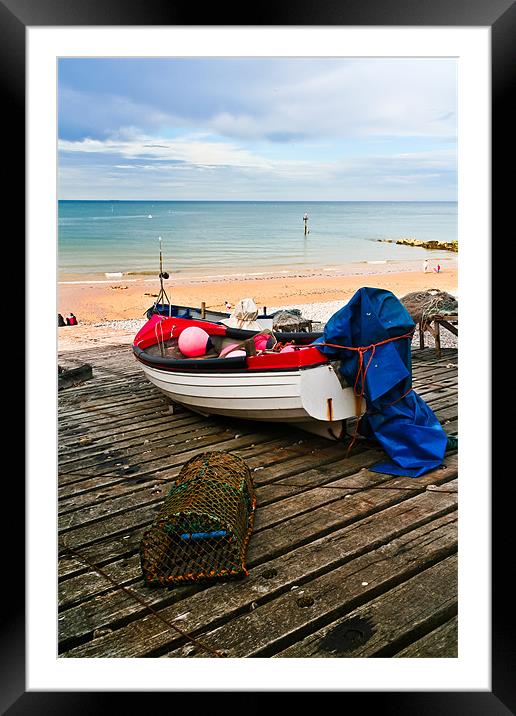 Fishing boat. Framed Mounted Print by Lee Daly