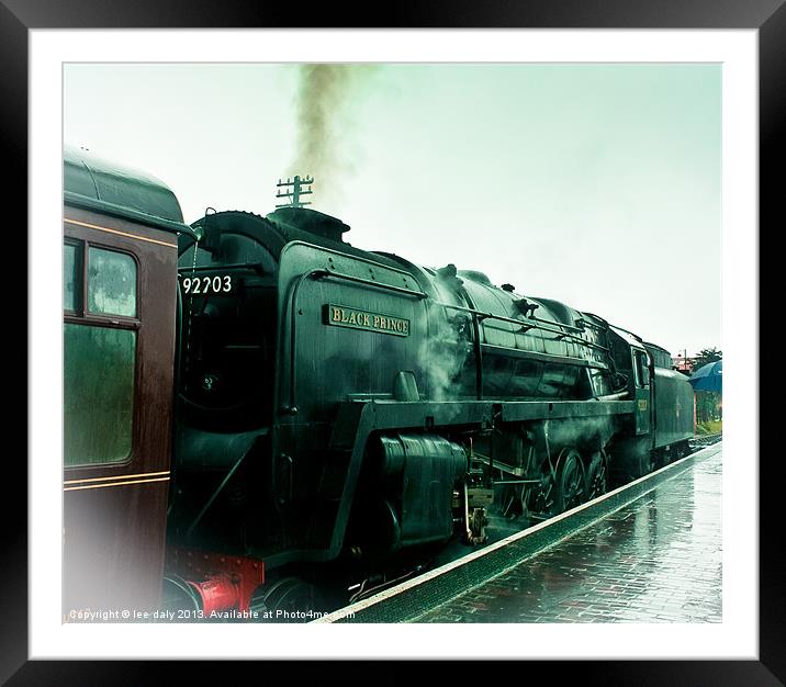 Steam Locomotive Framed Mounted Print by Lee Daly