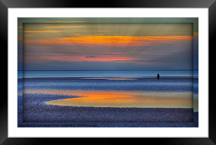 reflections Framed Mounted Print by sue davies