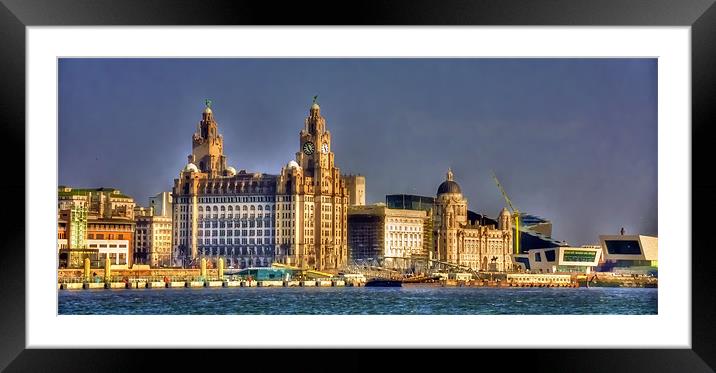 The city of liverpool Framed Mounted Print by sue davies