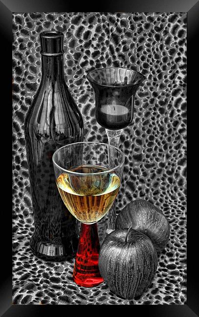 glass of wine Framed Print by sue davies