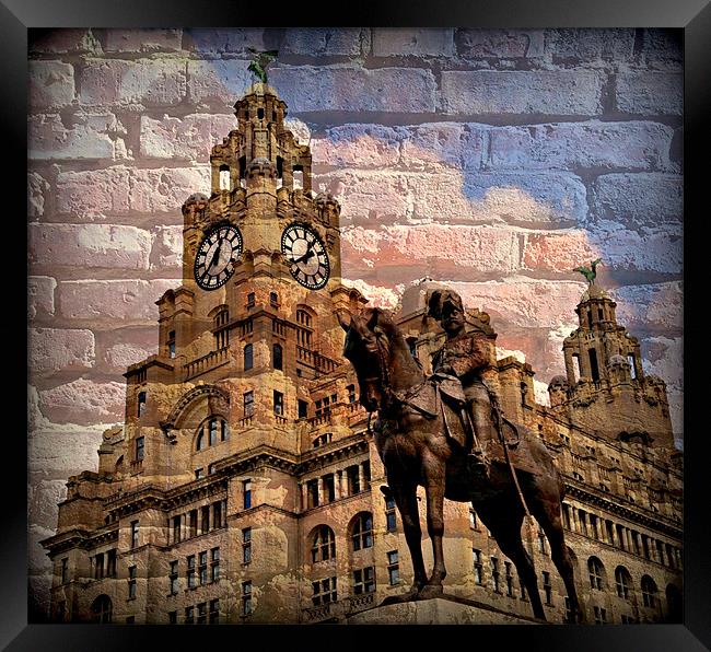 Liverbirds Framed Print by sue davies