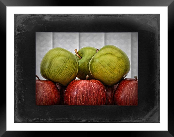 Apples Framed Mounted Print by sue davies