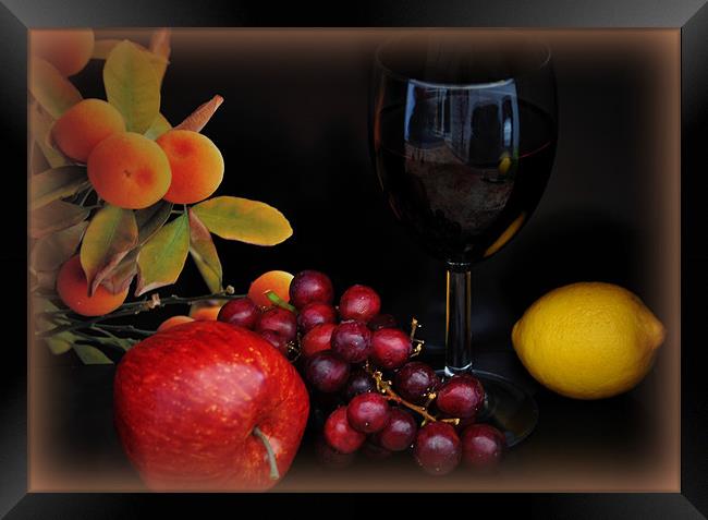 fruit n wine Framed Print by sue davies