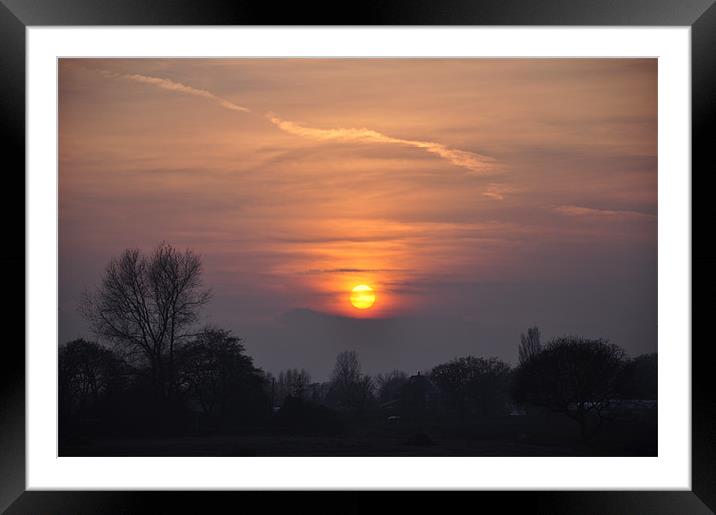 sunset Framed Mounted Print by sue davies