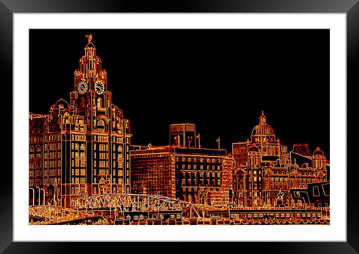 The three graces in bronze Framed Mounted Print by sue davies