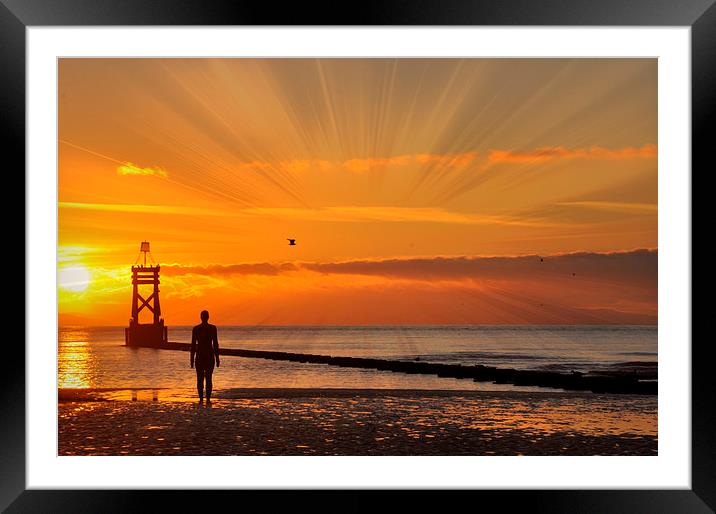gormley sunset Framed Mounted Print by sue davies