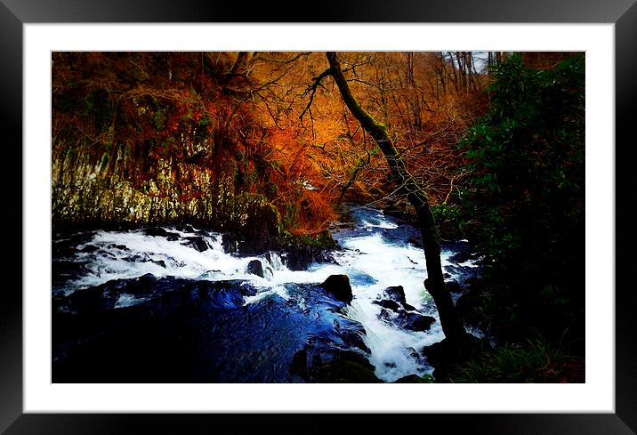  swallow falls Framed Mounted Print by sue davies