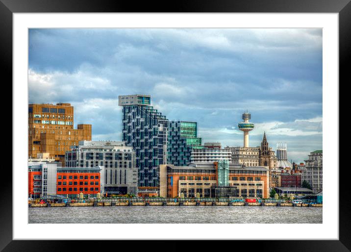  liverpool syline Framed Mounted Print by sue davies