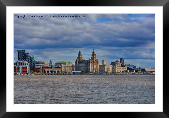 city of liverpool Framed Mounted Print by sue davies
