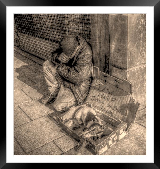 homeless                                Framed Mounted Print by sue davies