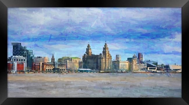 liverpool waterfront Framed Print by sue davies
