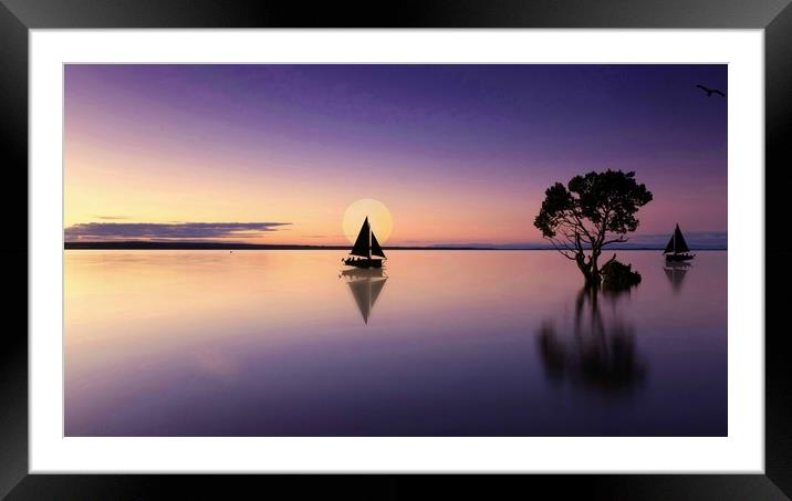 tranquil Framed Mounted Print by sue davies