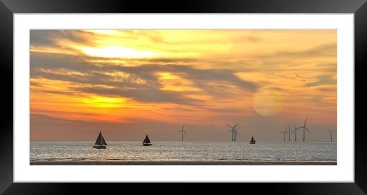 out to sea Framed Mounted Print by sue davies
