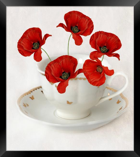 cup of poppy's Framed Print by sue davies