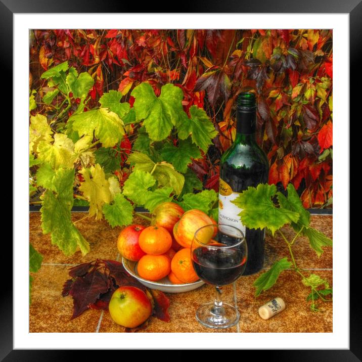 picnic in autumn Framed Mounted Print by sue davies