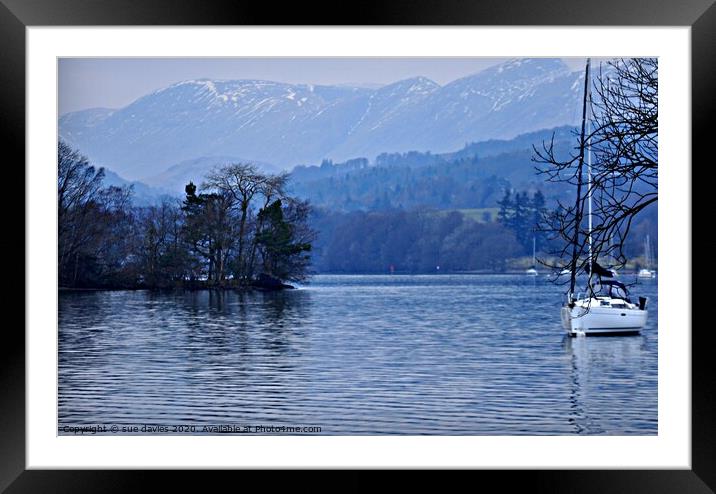 lake windermere cumbria Framed Mounted Print by sue davies