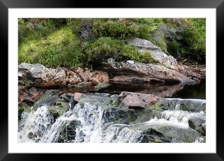 mountain rock pool Framed Mounted Print by Gail Surplice