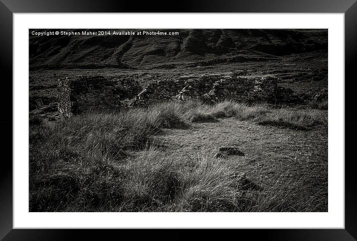 Ruined Croft, Boreraig, Skye, Scotland Framed Mounted Print by Stephen Maher