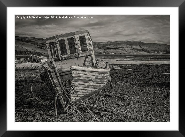 Stranded Framed Mounted Print by Stephen Maher