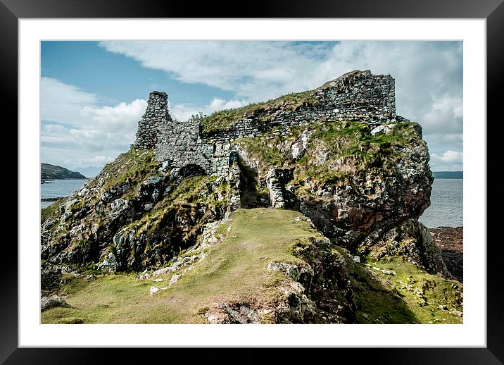 Dunscaith Castle on Skye  Framed Mounted Print by Stephen Maher