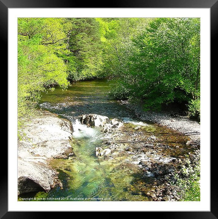 The River Coe - Glen Coe Framed Mounted Print by james richmond