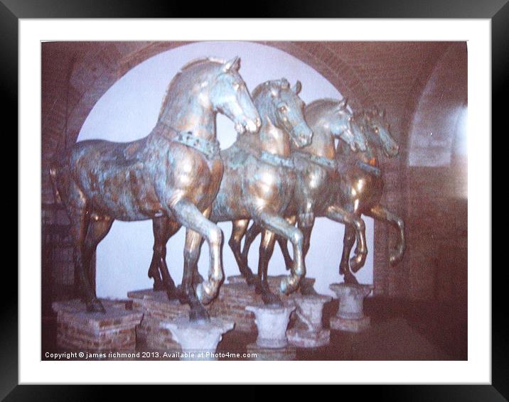 Horses of St Marks, Venice Framed Mounted Print by james richmond