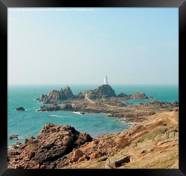 La Corbiere Lighthouse  Framed Print by james richmond