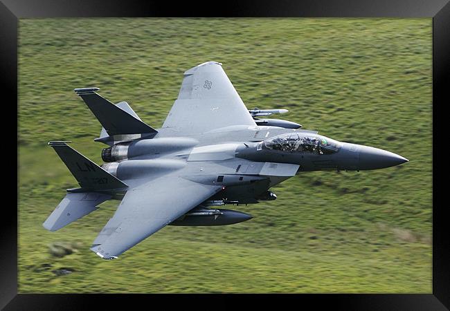 F15 E fighter jet Framed Print by peter lewis