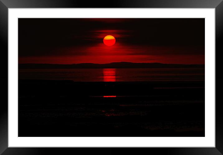 red sky at night Framed Mounted Print by jane dickie