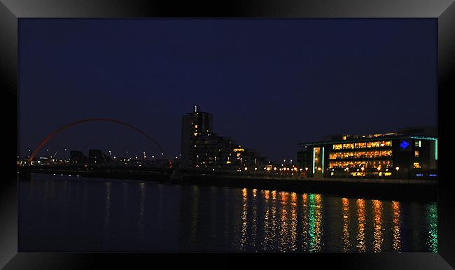 Glasgow at night Framed Print by jane dickie