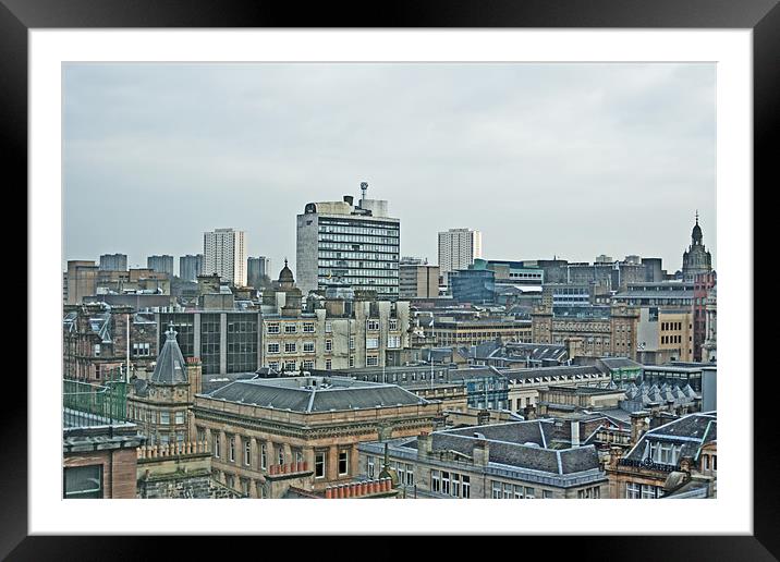 city skyscape Framed Mounted Print by jane dickie