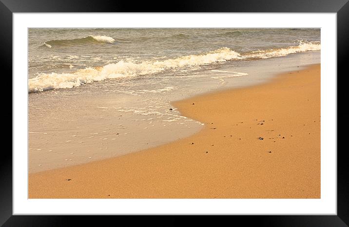 relax and unwind with the sand and the tide Framed Mounted Print by jane dickie