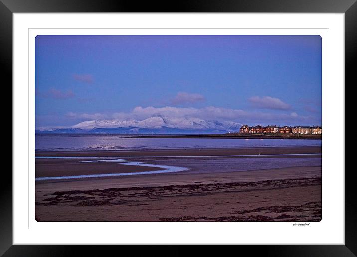 first snow on Arran Framed Mounted Print by jane dickie