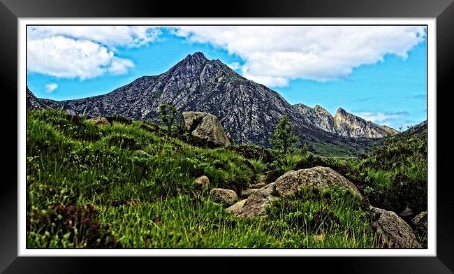 A walk up Glen Rosa Framed Print by jane dickie