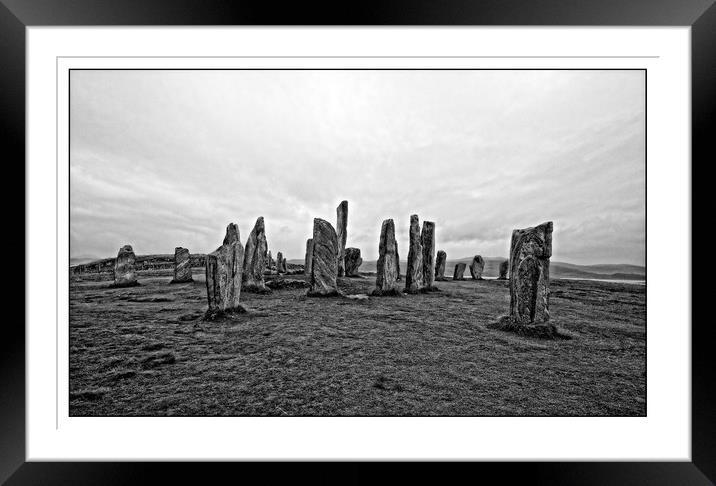 standing stones Callanish,Isle of Lewis Framed Mounted Print by jane dickie