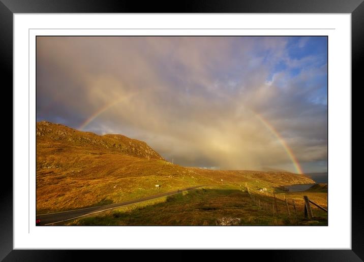Harris rainbow Framed Mounted Print by jane dickie
