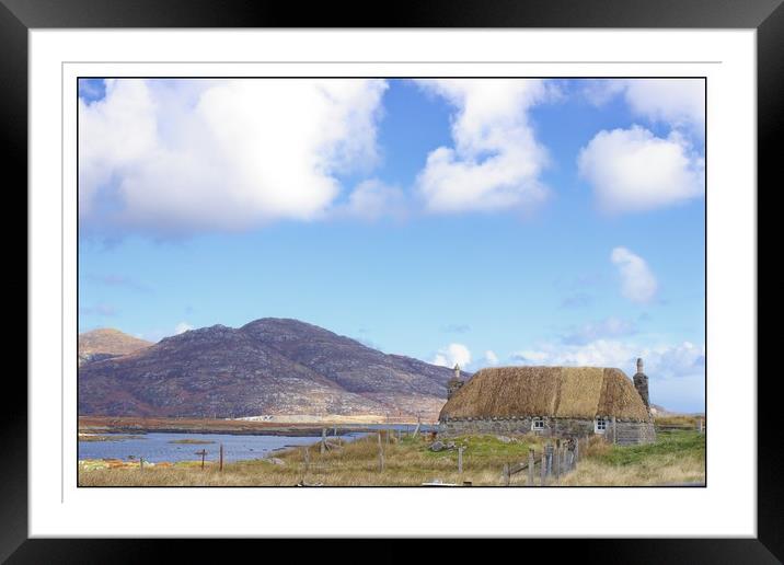 Hebridean home Framed Mounted Print by jane dickie