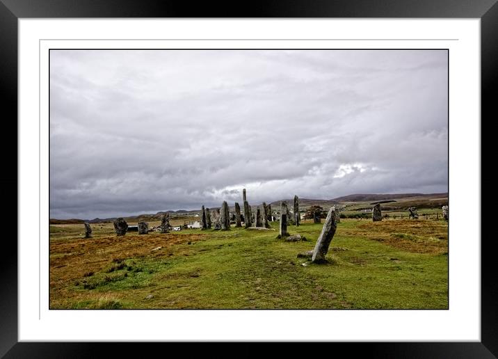 standing stones Callanish,Isle of Lewis Framed Mounted Print by jane dickie