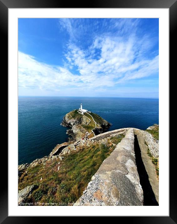 Steps to South Stack Beacon Framed Mounted Print by Graham Parry