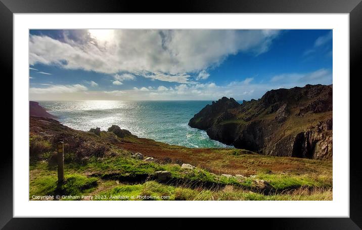 Unveiling Maceley Cove's Hidden Beauty Framed Mounted Print by Graham Parry