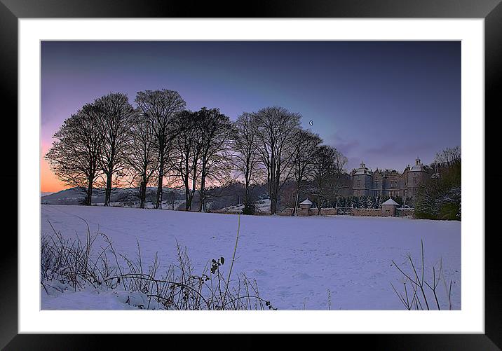 Enigmatic Plas Teg in Winter's Embrace Framed Mounted Print by Graham Parry