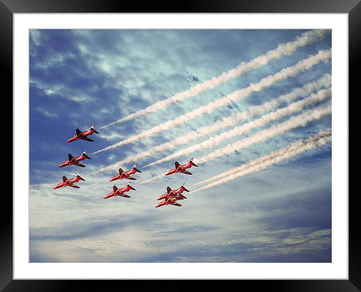 Golden Jubilee of Red Arrows Flights Framed Mounted Print by Graham Parry